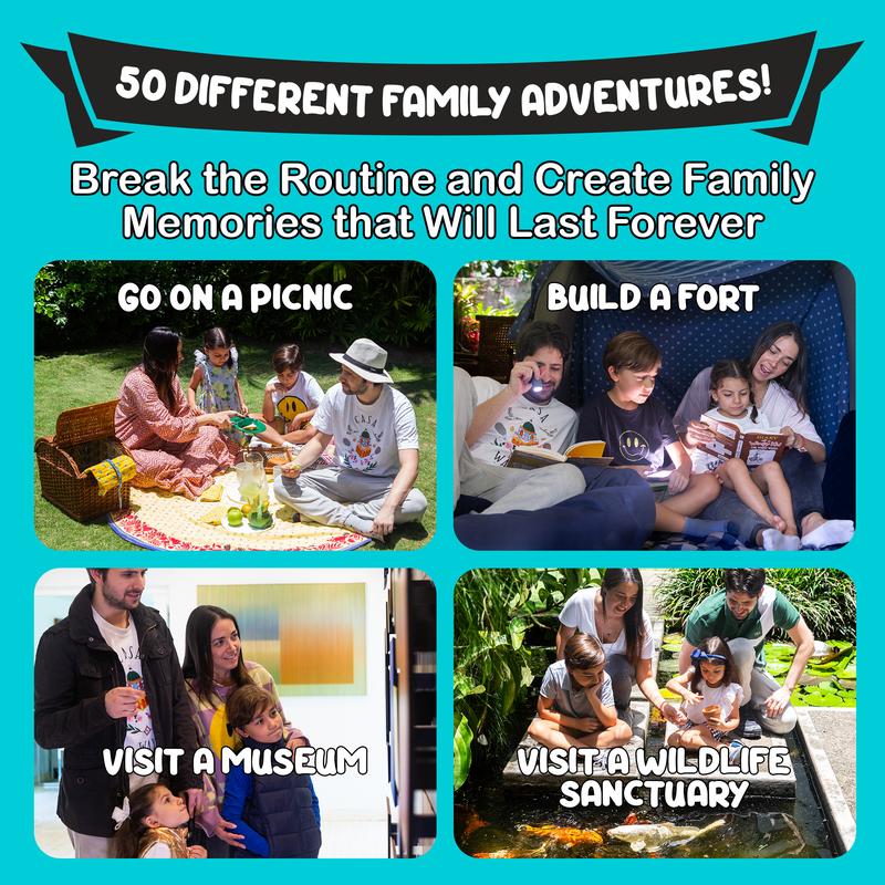 Palettes and Prints Top 50 Family Activities - 50 Fun Scratch Off Family Adventures and Family Games for Deep Bonding - Fun for Kids and Adults - Gifts for Family - Perfect for Family Fun Time & Family Night