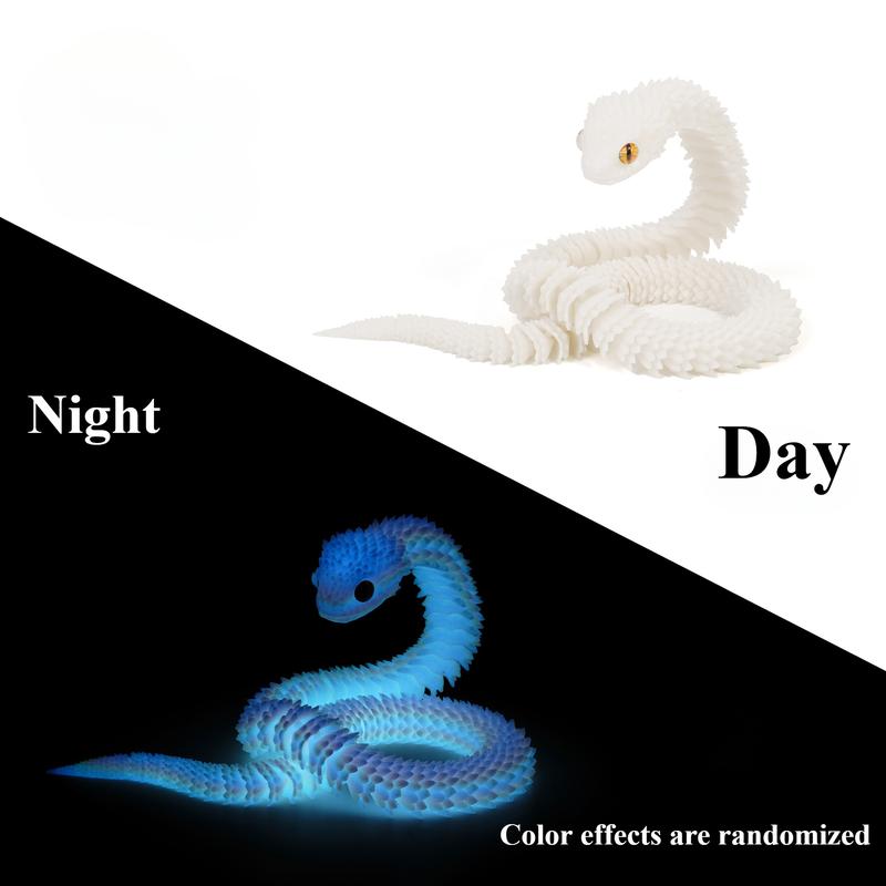 3D Printed Animals-Snake Viper,3D Printed Snake Toys 3D Printed Articulated Snake 3D Printed Animals Animal Model Ornaments Creative Funny Toy Festival Gift for Frends