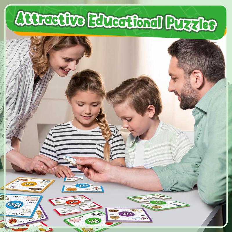 Phonics Puzzle Games, Spelling Games, Phonics Flash Cards, Sight Word Flash Cards for Toddlers, Learning Educational Toys, Kids Preschool Learning Activities, Homeschool Supplies, Learn to Read