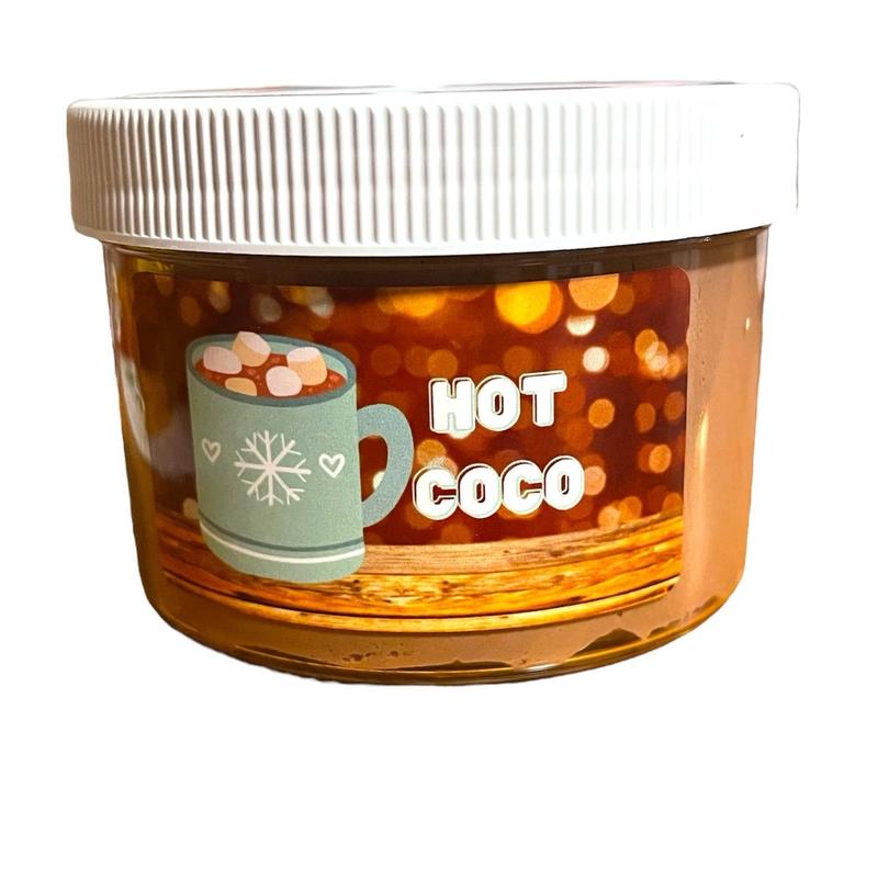 Hot Coco Slime DIY Butter Clay with Chocolatey Scent and Clay Marshmallow Pieces - 8oz