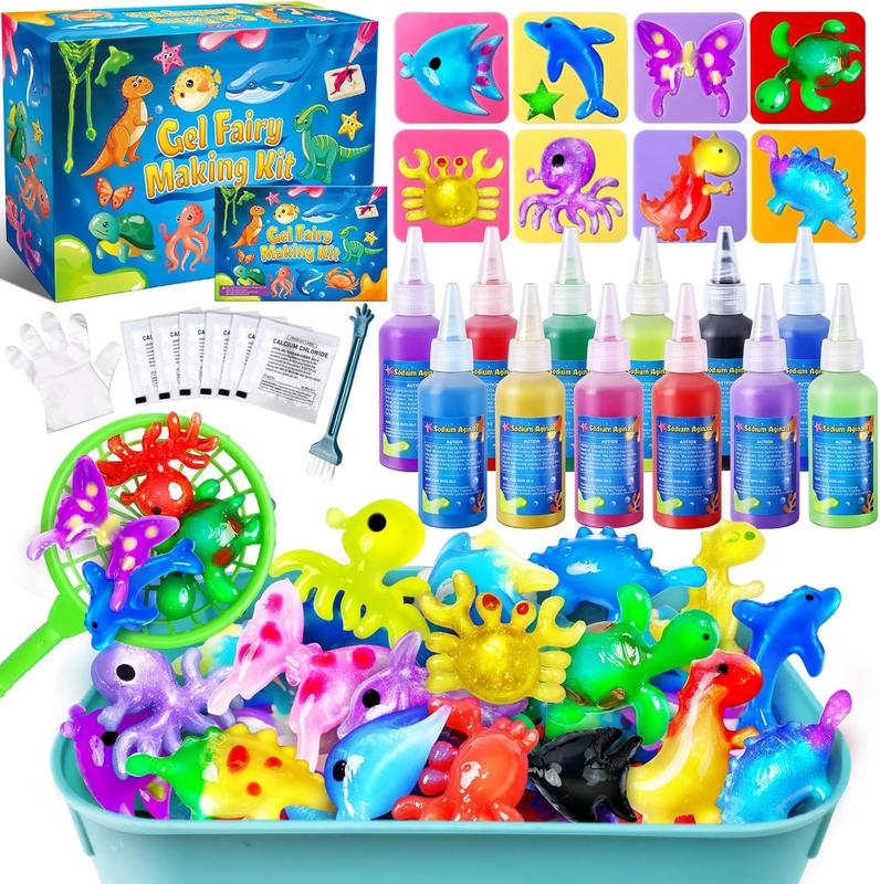 12 Colors Water DIY Gel Fairy Making Kit, Water Auqa Makes Spirites Elf, DIY Gel Toys, Handmade Soft Figures