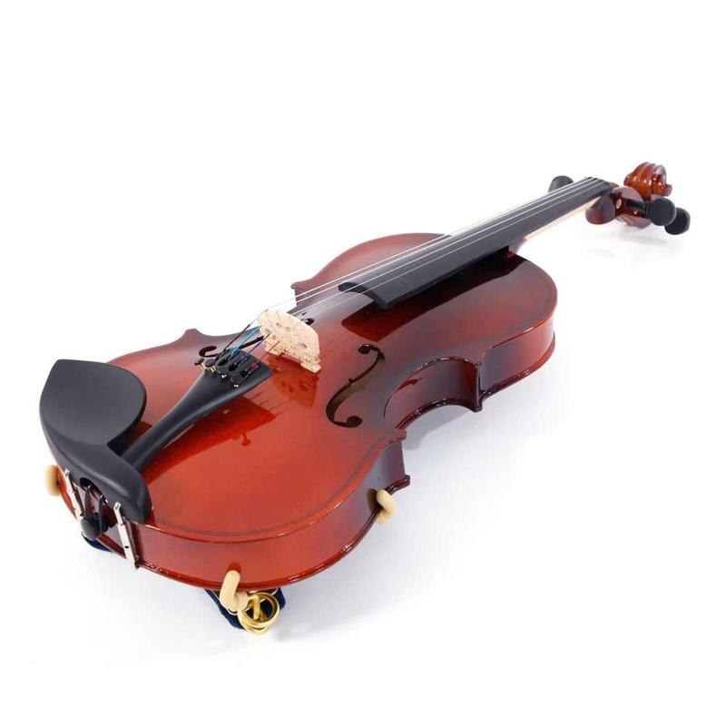 1 2 Student Beginner Acoustic Violin w  Case Bow Rosin Strings Tuner Shoulder Rest - SUNSET INSTRUMENTS