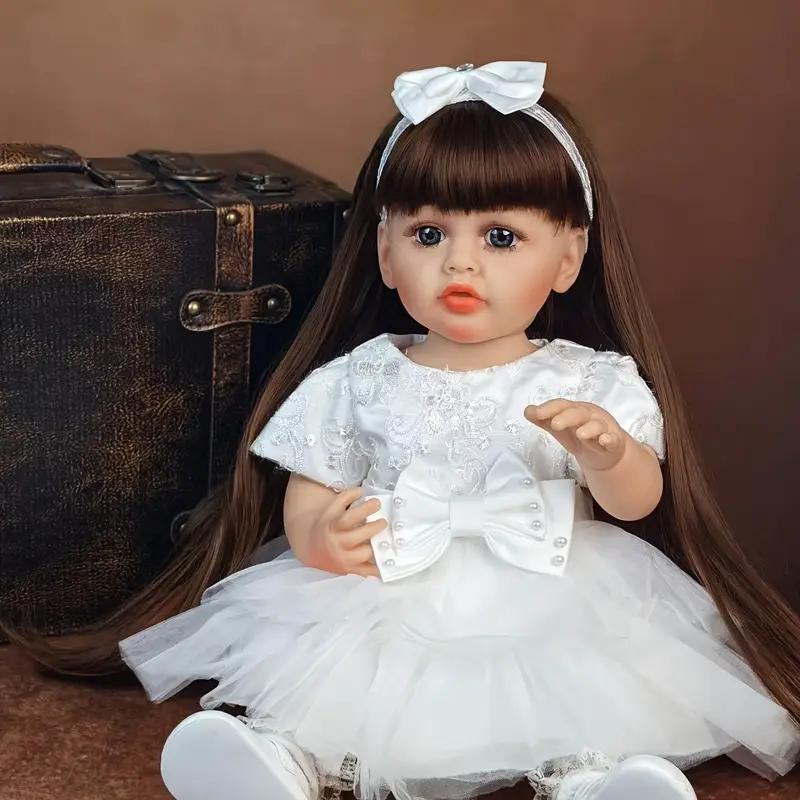 PYDOLL 55cm Lifelike Reborn Silicone Princess Doll, Full Body, Birthday Gift for Girls