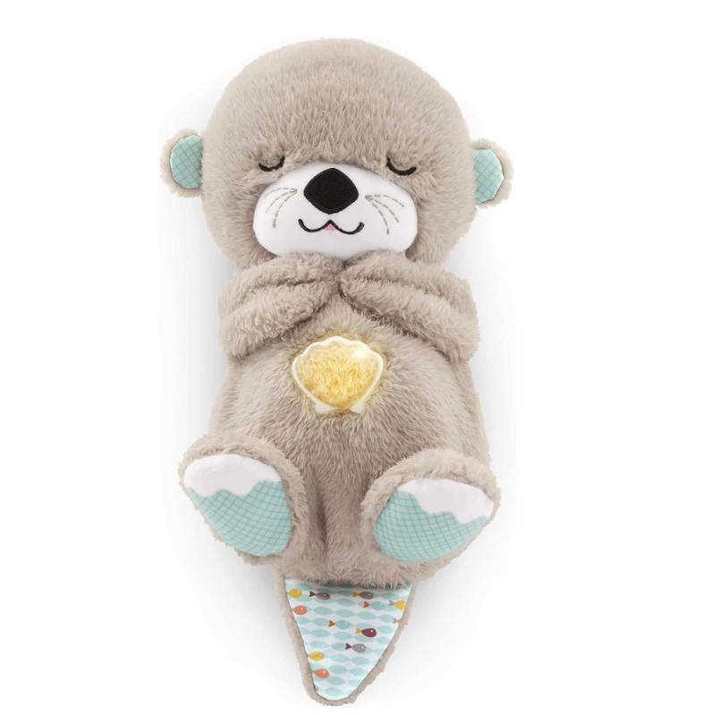 Ease anxiety with an otter stuffed animal with sensory details music lights