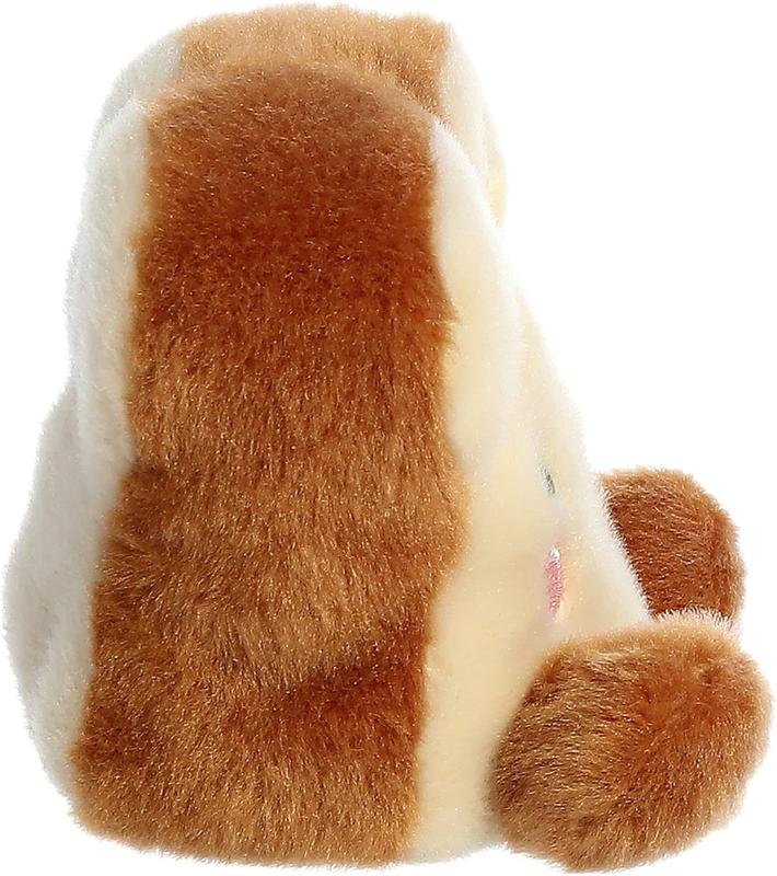 Adorable Palm Pals Buttery Toast Stuffed Animal Pocket-Sized Play Collectable Fun  Brown 5 Inches