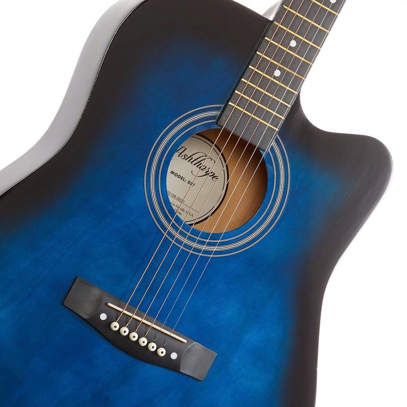 41-Inch Beginner Acoustic Guitar Starter Package, Blue