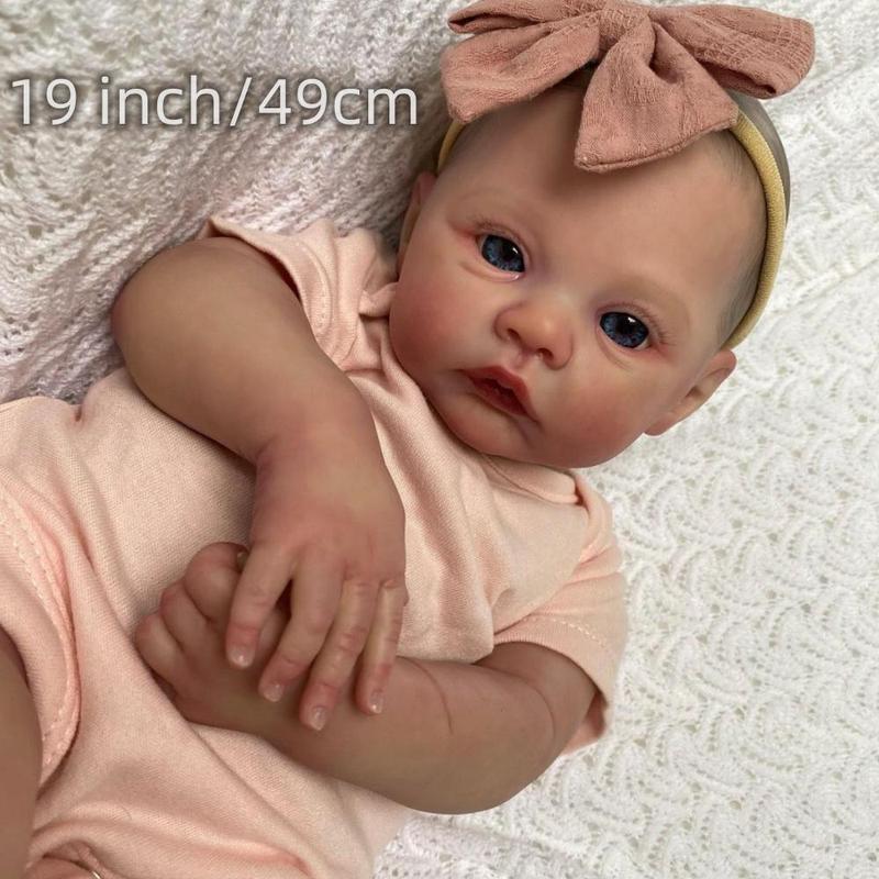 19 Inch Realistic Baby Doll, Soft Comfy Reborn Baby Dolls Toy, Fun Unisex Gift for Toddlers, Companion Collectible Toy