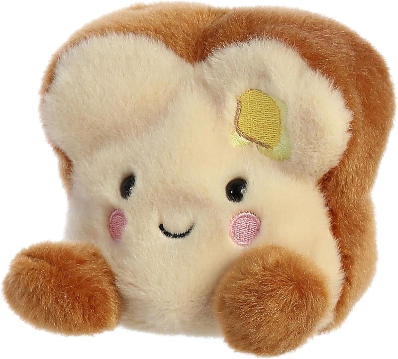 Adorable Palm Pals Buttery Toast Stuffed Animal Pocket-Sized Play Collectable Fun  Brown 5 Inches