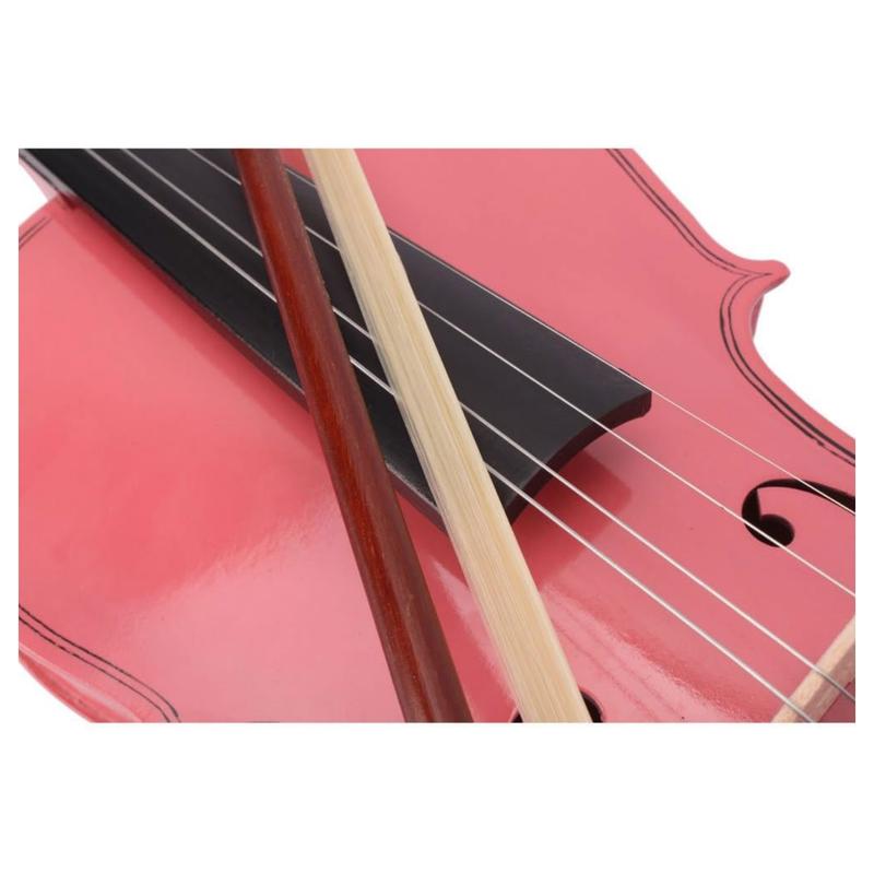 Ktaxon Pink Violin for Beginners Students, Acoustic Violin 1 4, Full Size Violin, Violin Kit with Case, Bow, Rosin, Child Fiddle, Learners Age 11+