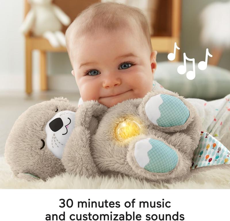 Ease anxiety with an otter stuffed animal with sensory details music lights