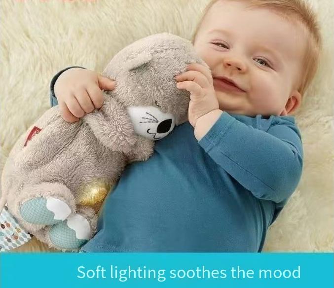 Ease anxiety with an otter stuffed animal with sensory details music lights