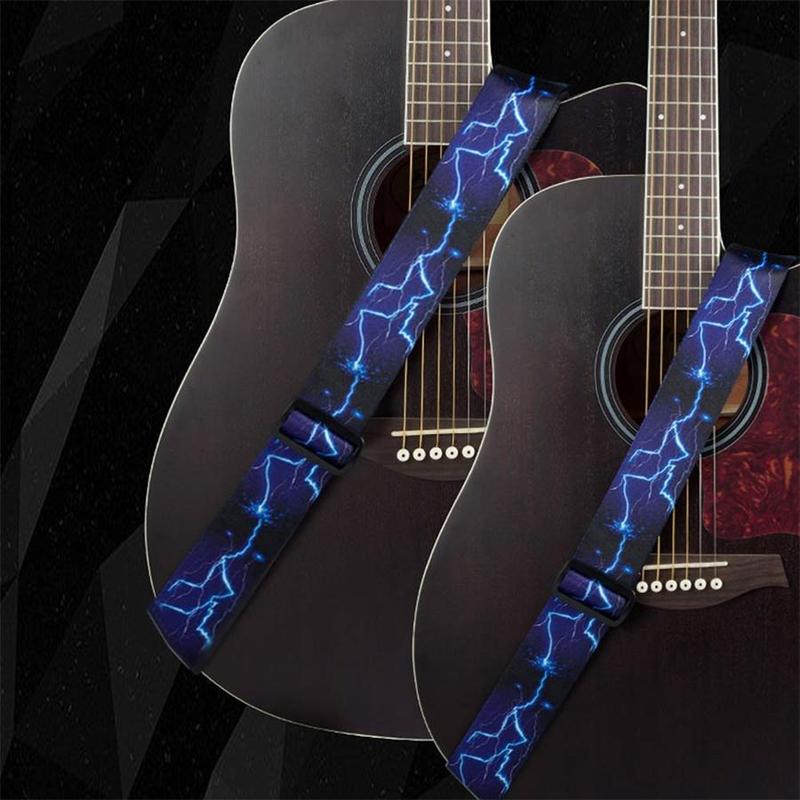 Guitar Backpack, 10pcs Lightning Pattern Guitar Strap, Electric & Acoustic Guitar Accessories, Music Accessories for Guitar Player