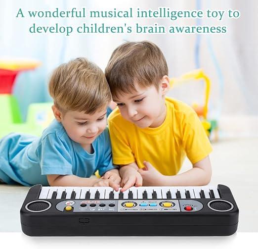 37-Key Electric Piano Keyboard Portable Indoor Outdoor Playing Digital Key Board Piano Musical Instruments Kids Toy with Microphone, Musical Instruments Toy, Birthday Gift for Kids