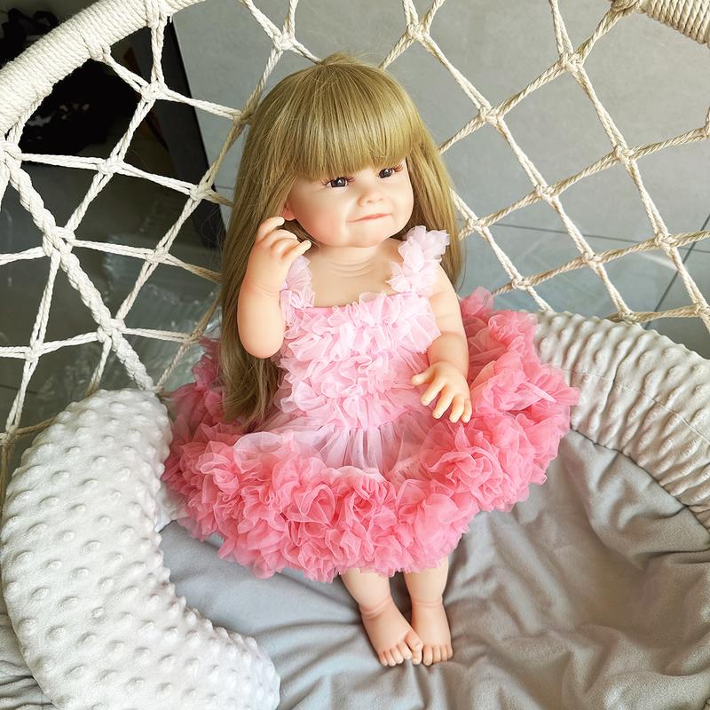 PYDOLL 55cm Lifelike Reborn Silicone Princess Doll, Full Body, Birthday Gift for Girls