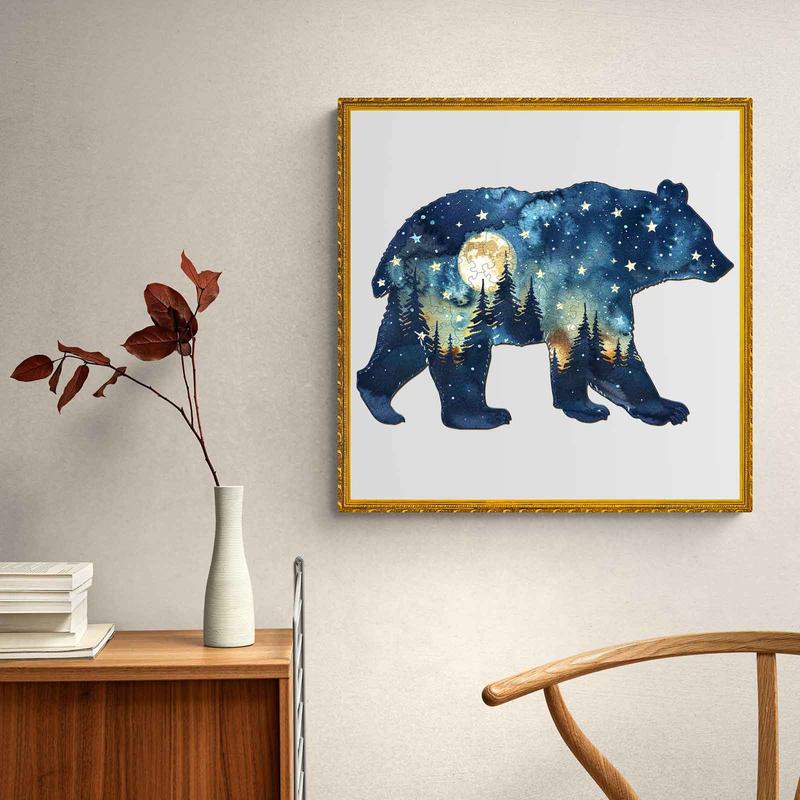 Astral Bear Wooden Jigsaw Puzzle - Perfect for Kids and Adults