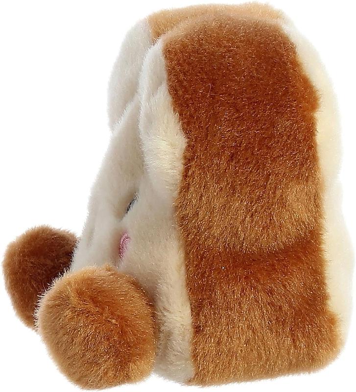 Adorable Palm Pals Buttery Toast Stuffed Animal Pocket-Sized Play Collectable Fun  Brown 5 Inches