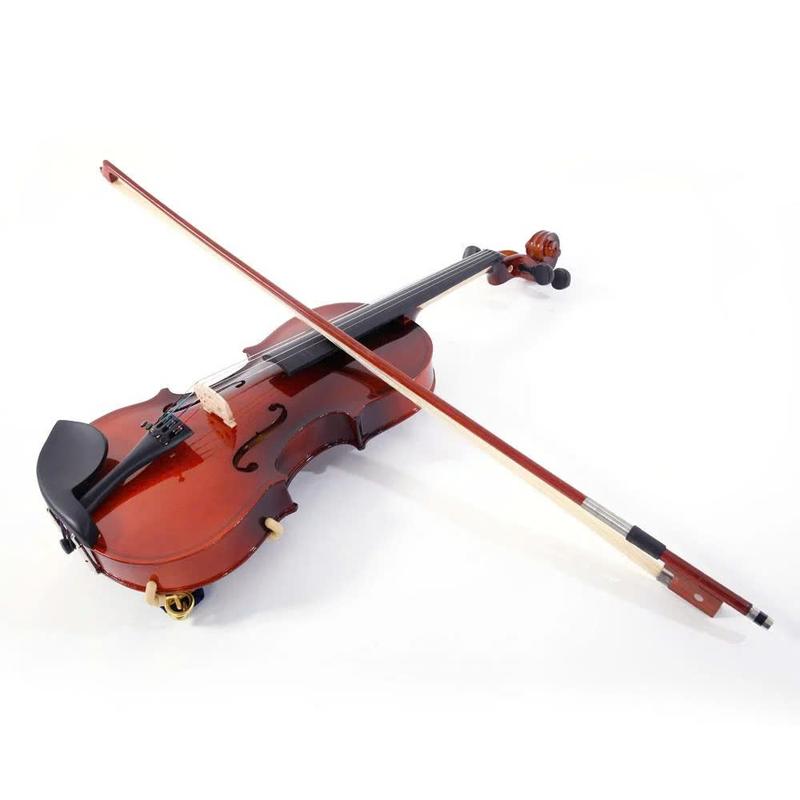 1 2 Student Beginner Acoustic Violin w  Case Bow Rosin Strings Tuner Shoulder Rest - SUNSET INSTRUMENTS