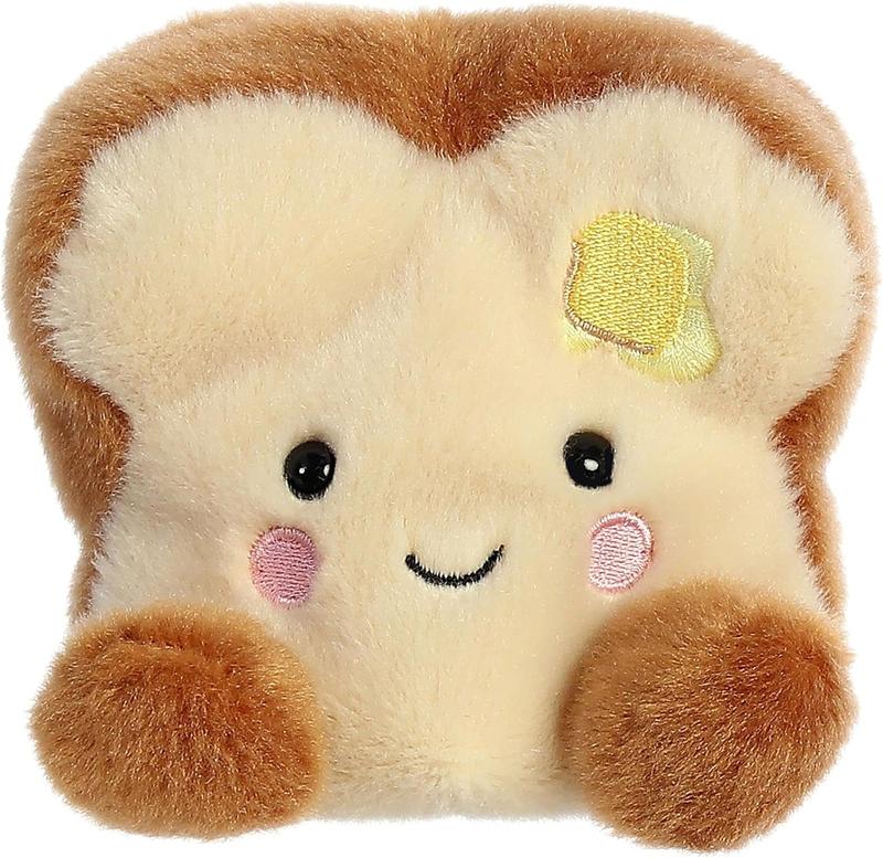 Adorable Palm Pals Buttery Toast Stuffed Animal Pocket-Sized Play Collectable Fun  Brown 5 Inches