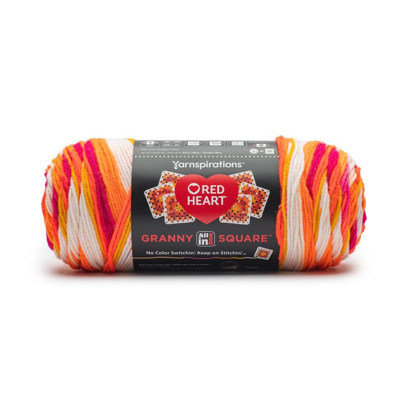 Red Heart All In One Granny Square Yarn (250g 8.8oz)