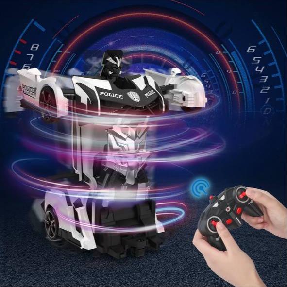 BLUEJAY Transform RC Car for Boys 4-7 8-12, 2.4Ghz1:18 Ratio Remote Control Car Transform Robot, One Button Transform 360° Rotation and Drift Car Toy Gift for Boys Ages 4-12 Halloween Gifts