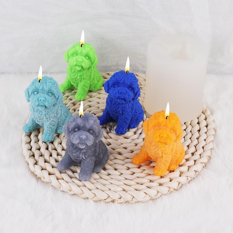 Cute Dog Shaped Silicone Candle Mold, 1 Count DIY Handmade Soap Mold, Decorative Ornament Mold for Home Decoration