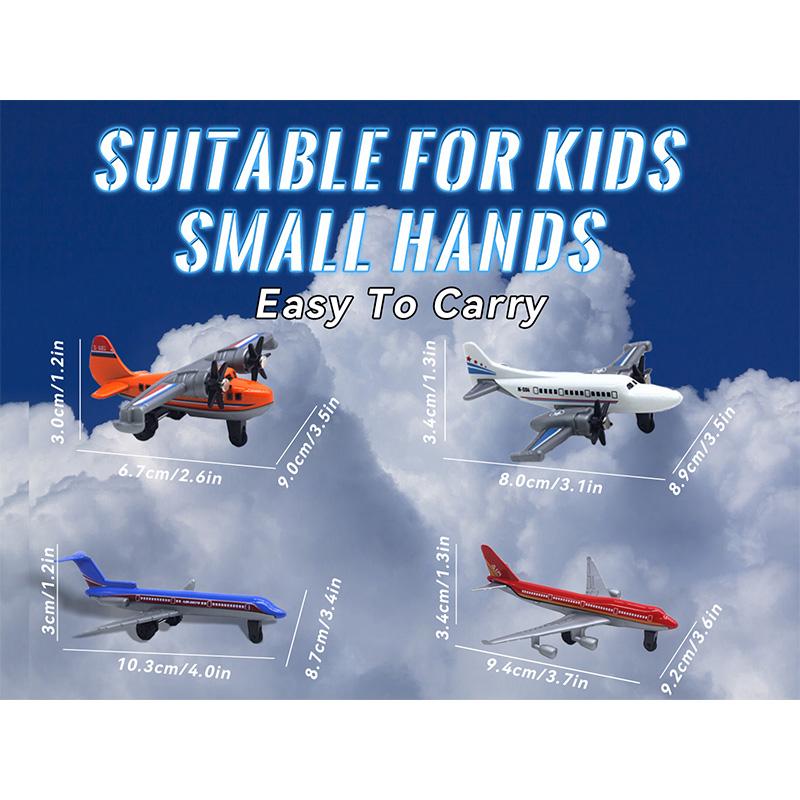 Crelloci Airplane Toy for Kids, 6 Pack Mini Diecast Airplanes, Aircraft Plane Playset Includes Glider Planes, Aeroplane Airplanes for 3-6 Years Gifts flying  ball Dinosaur Foam flying  ball