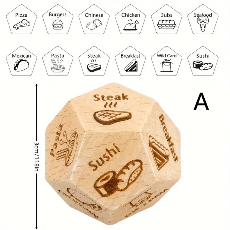 Food Decision Dice, Romantic Couples Game For Date Nights, Celebrations, Anniversary, Valentines, Birthday, Christmas Gifts, Playful Food Picker Idea