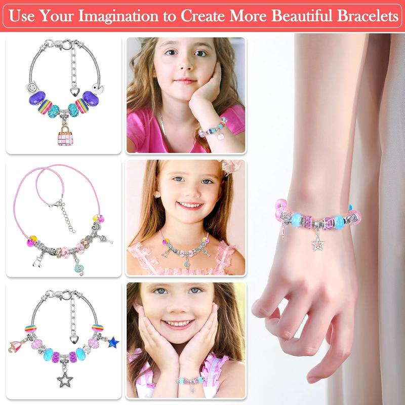 150 count Charm Bracelet Making Kit for Girls, Charm Bracelets  Making Kit with Beads Bracelets Charms Necklace DIY Crafts Gifts Set for Teen Girls   8-12