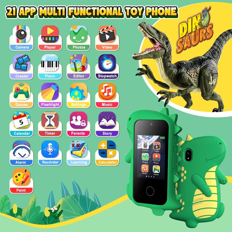 Mini iPhone for kids Smart Phone Toy 3-8 Years Music Player Dual Camera Educational Games Perfect Birthday Gift -Touchscreen Pretend Play Phones Toy smartphone toy