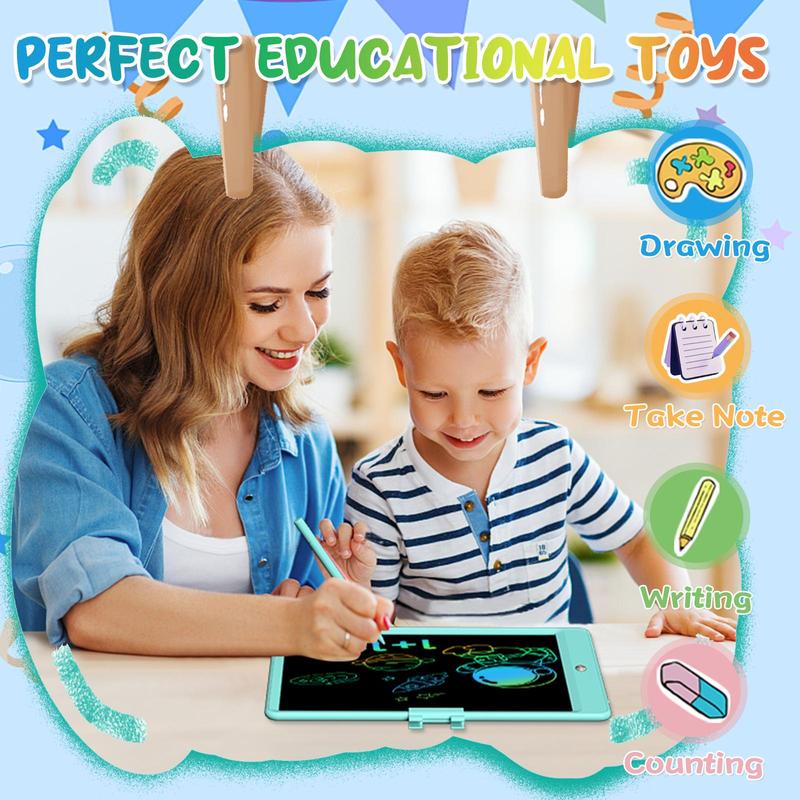 10Inch LCD Writing Tablet for Kids,  Color Kids Drawing Board, Reusable Graffiti Board, Electronic Drawing Pad, Educational and Learning Kids Toys for Girls Boys Kids Touchscreen