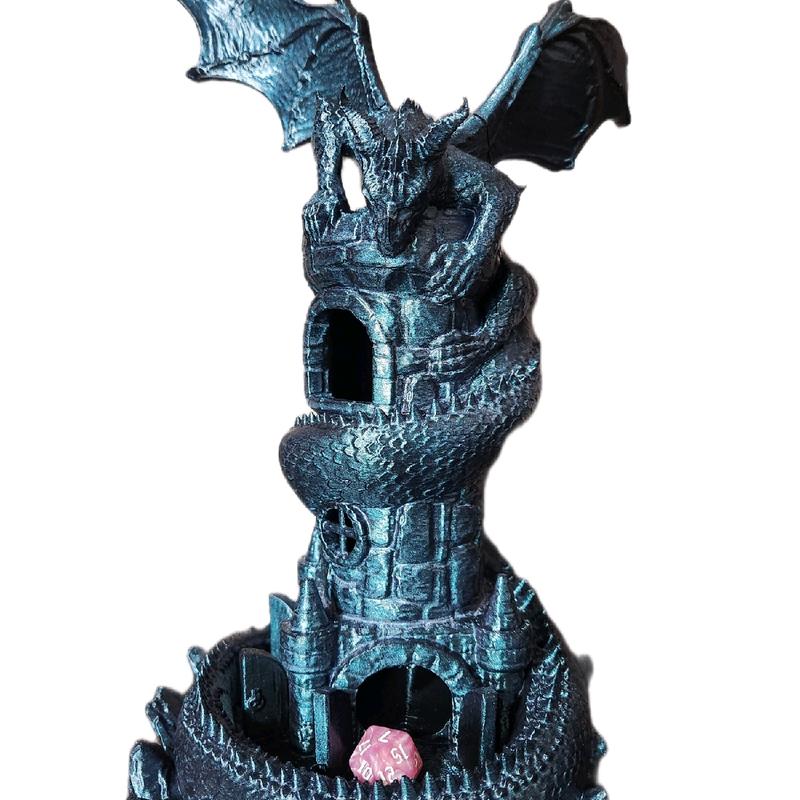 Dragon  Sparkle Dice Tower -  DND and Table Top Dice Roller tabletop gaming tabletop rpg dragon dice