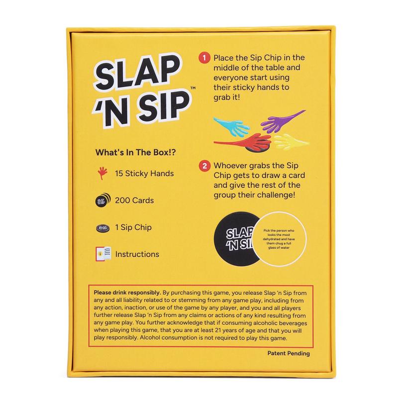 Slap 'N Sip - The Viral Sticky Hand Game - Adult Party Game