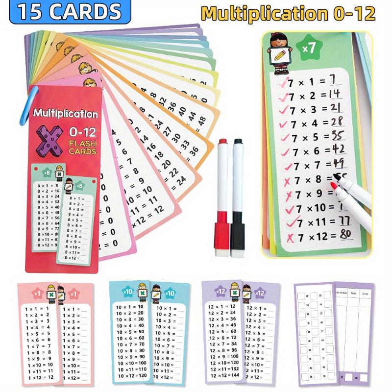 Math Games Cards For Kids Math Multiplication & Division Flash Cards, Multiplication Flashcards Division Learning Toys