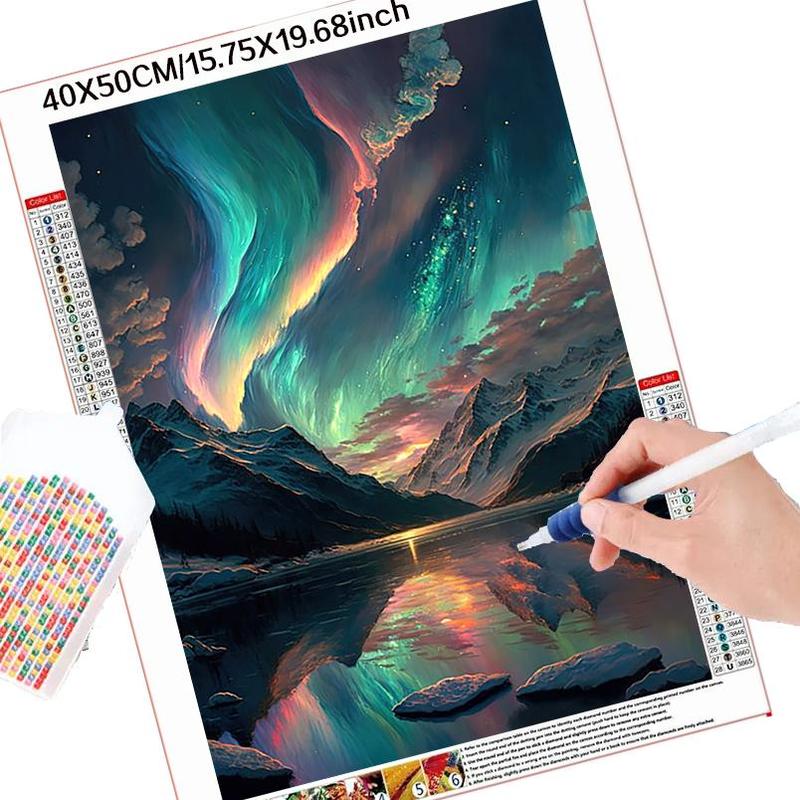 5D DIY Diamond Arts Colorful Painting Kit, Landscape Pattern Diamond Arts Colorful Painting without Frame, DIY Decor Painting for Bedroom