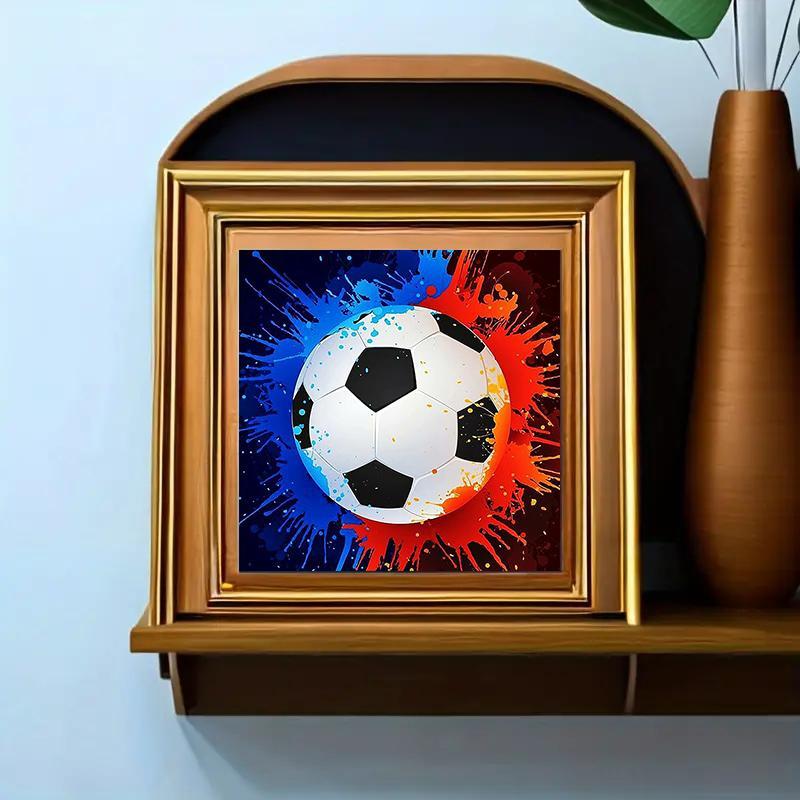 Soccer Pattern DIY Diamond Painting Without Frame, DIY Decorative Art Picture For Beginner, DIY Home Decor