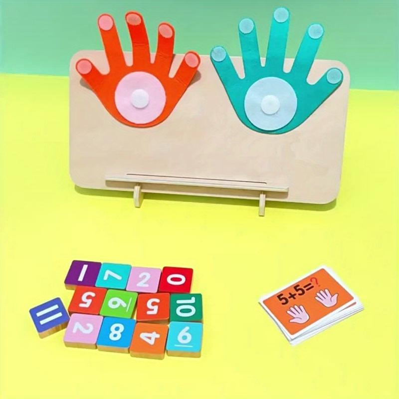 Learning Toy Set For Ages 3+ Educational Number Blocks and Finger Counting Tool Wooden Toy for Early Math Operations and Cognitive Skills Development. Sensory Nanotopia