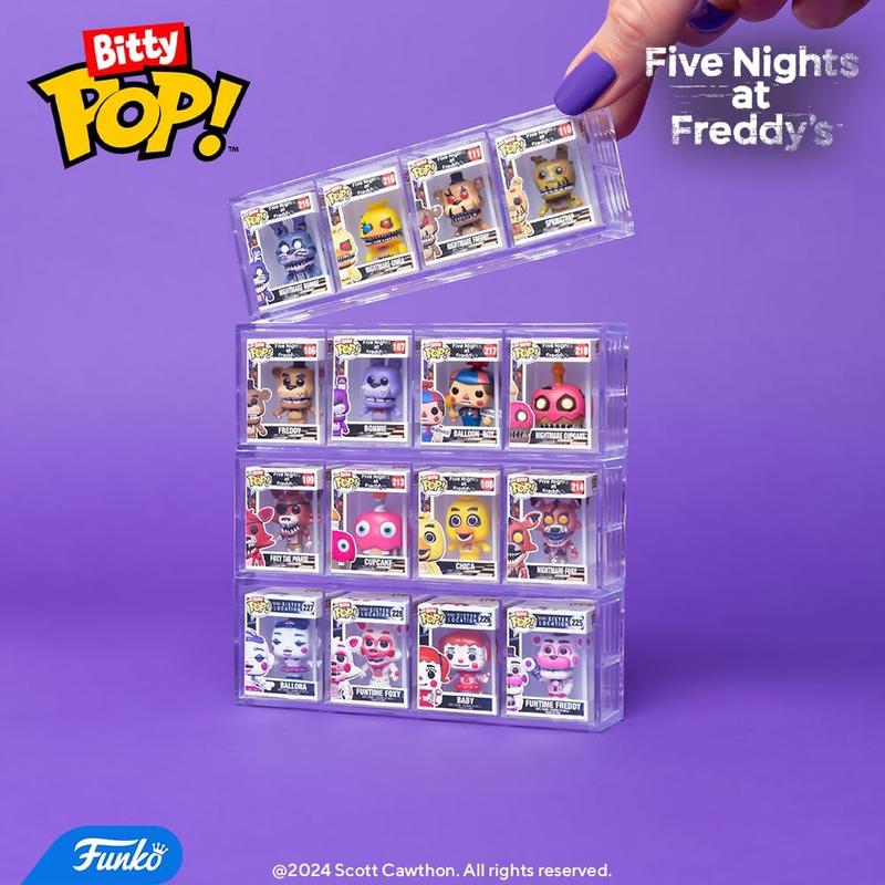 Funko Bitty Pop!: Five Nights at Freddy's Mini Collectible Toys 4-Pack - Nightmare Bonnie, Chica, Freddy & Mystery Chase Figure