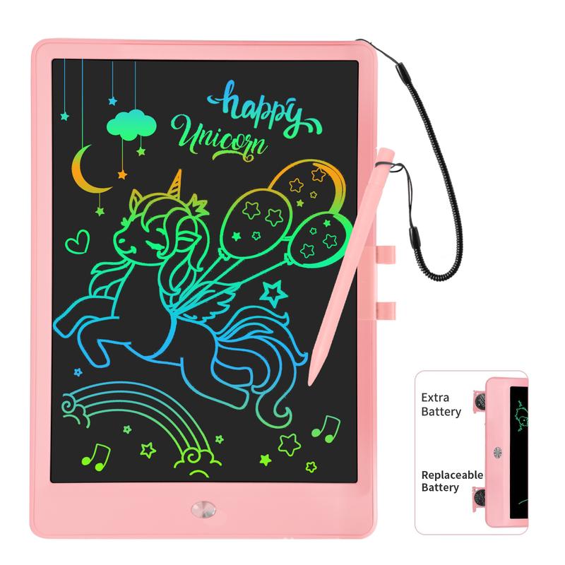 10Inch LCD Writing Tablet for Kids,  Color Kids Drawing Board, Reusable Graffiti Board, Electronic Drawing Pad, Educational and Learning Kids Toys for Girls Boys Kids Touchscreen