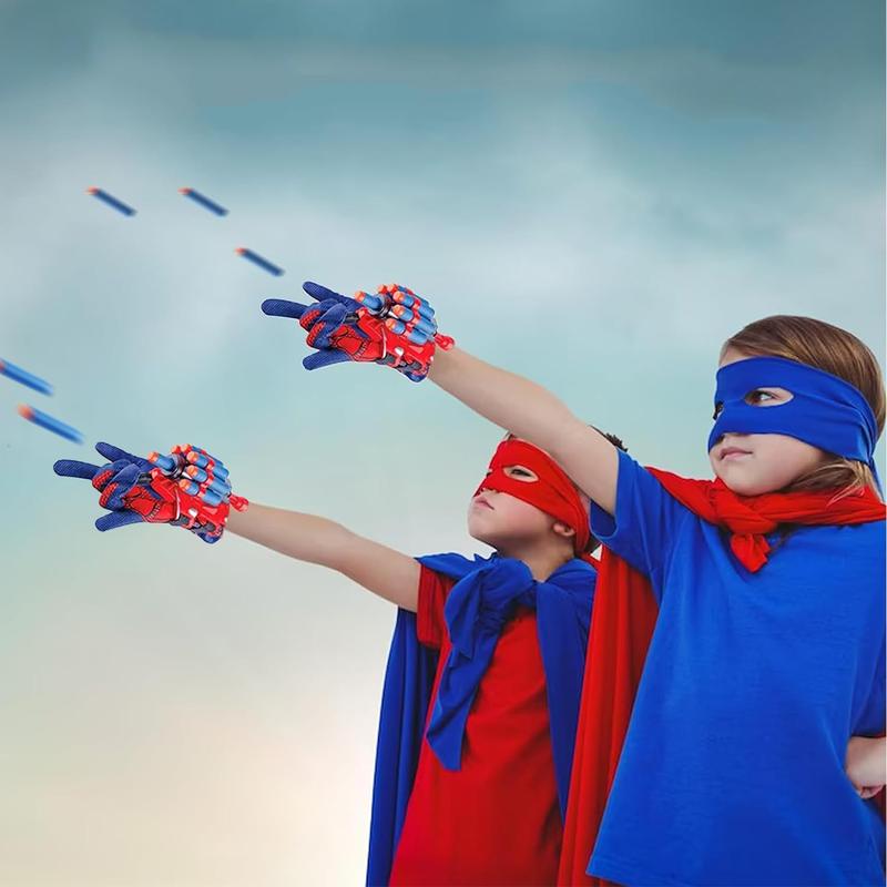 Spider Web Shooters for Kids Plastic Launcher Glove with Wrist Set Web Shooter for Birthday Party Christmas Halloween