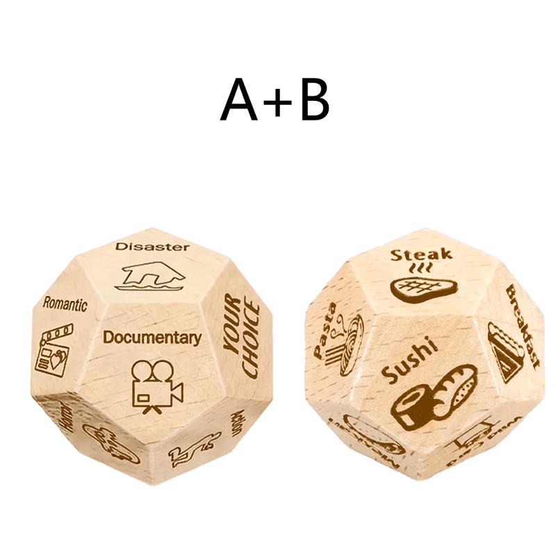 Food Decision Dice, Romantic Couples Game For Date Nights, Celebrations, Anniversary, Valentines, Birthday, Christmas Gifts, Playful Food Picker Idea