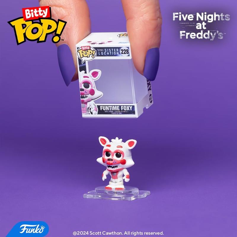 Funko Bitty Pop!: Five Nights at Freddy's Mini Collectible Toys 4-Pack - Nightmare Bonnie, Chica, Freddy & Mystery Chase Figure