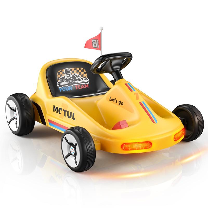 LIGIANT SAT ONE Electric Go Kart, 12V Ride on Car, Flashing Taillight, Bluetooth Music, Remote Control, Ideal First Ride for Kids