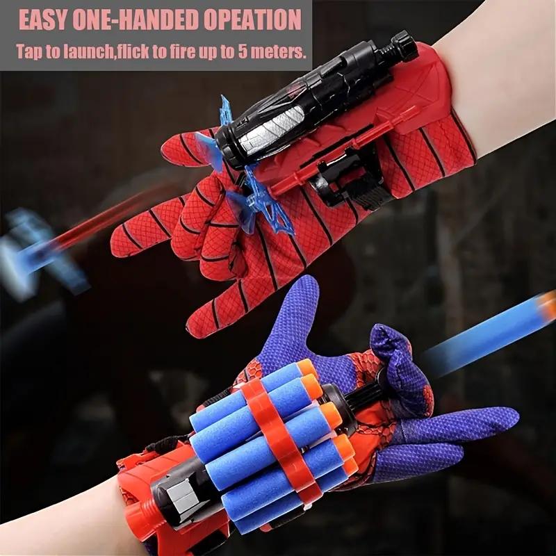 2 Spider Man Launcher Hero Launcher Wristband Toy Set, Launcher Gloves with Wristband Toy Fun Decorative Wristband Toy Set, Suitable for Children