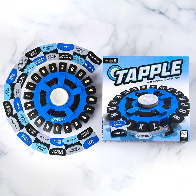 Tapple - Fast Paced Word Game, Beat the Timer, Say a Word & Win! Great for Game Nights, 144 Categories & Tapple Wheel Included, Requires 2AA Batteries