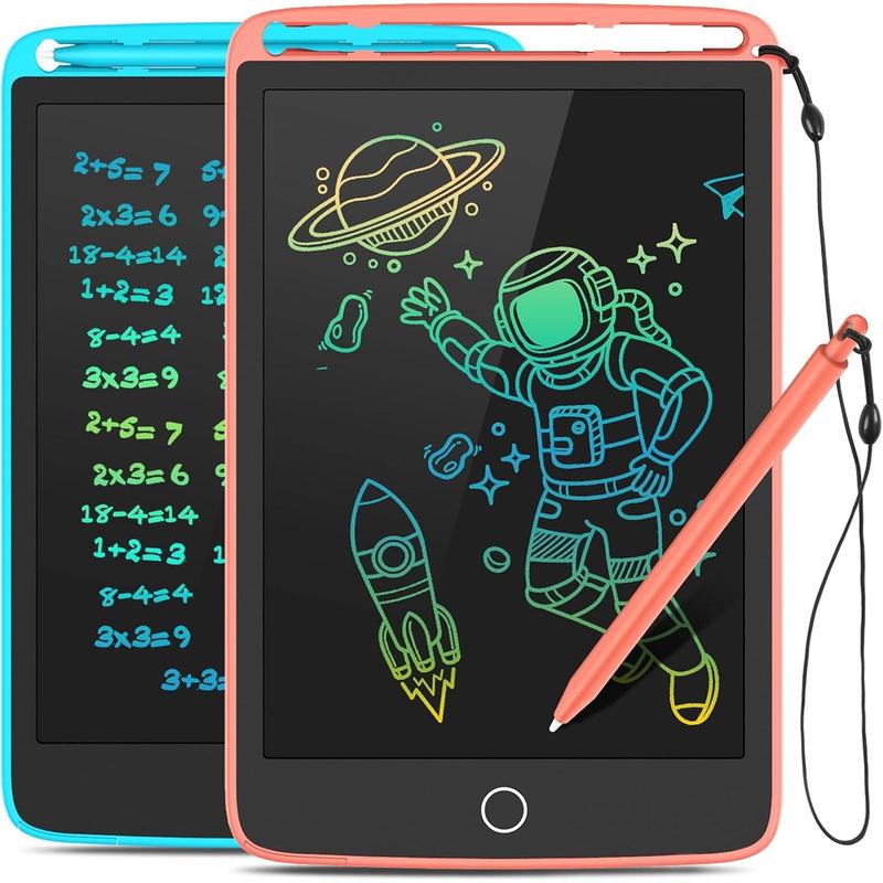 2 Pack LCD Writing Tablet with Fridge Magnets, Writing Board Doodle Board for Drawing Travel Memo, Back to School Birthday Gift Toys for , 8.5 Inch (Blue+Pink)