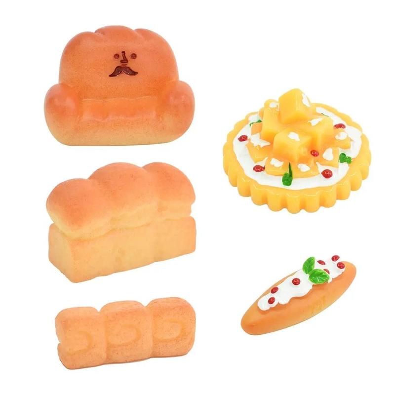 Random Style Cute Food Design Resin Toy (10pcs set), Miniature Food Design Resin Toy, DIY Miniature Food Design Resin Toy