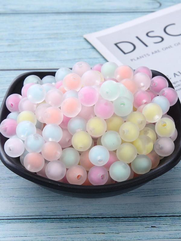 2024 New Style Random Color Acrylic Bead, Frosted Transparent Bead, Diy Jewelry Accessories for Bracelet & Necklace & Earrings Making