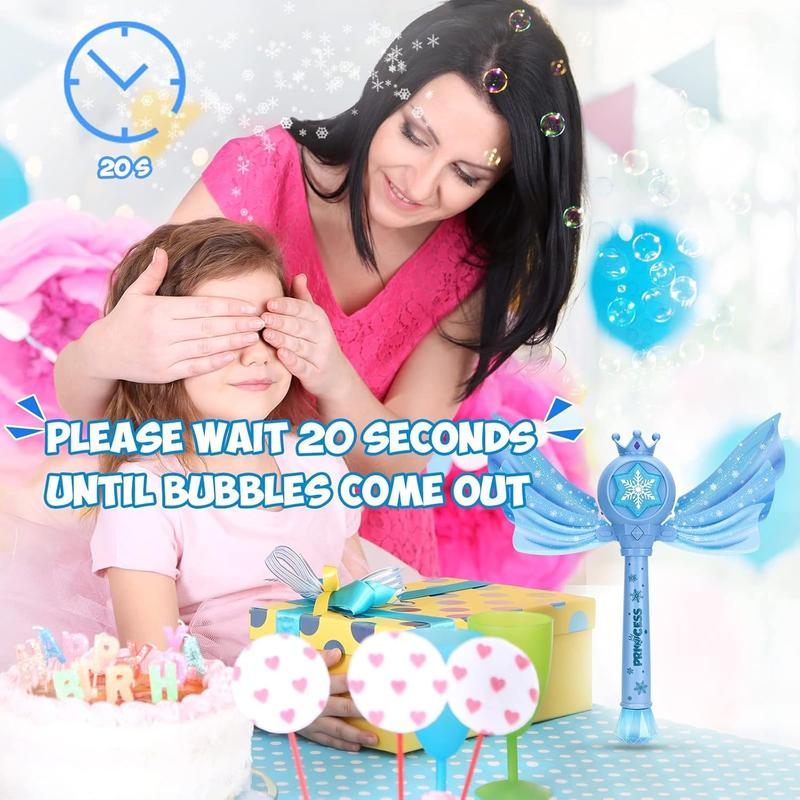 Bubble Machine for 6-8 Years Old Kids, Automatic Electric Toys for Girls Bubble Wand Maker Blower, Musical&Light Up Bubble Toys for Toddlers Outdoor, Christmas Gifts