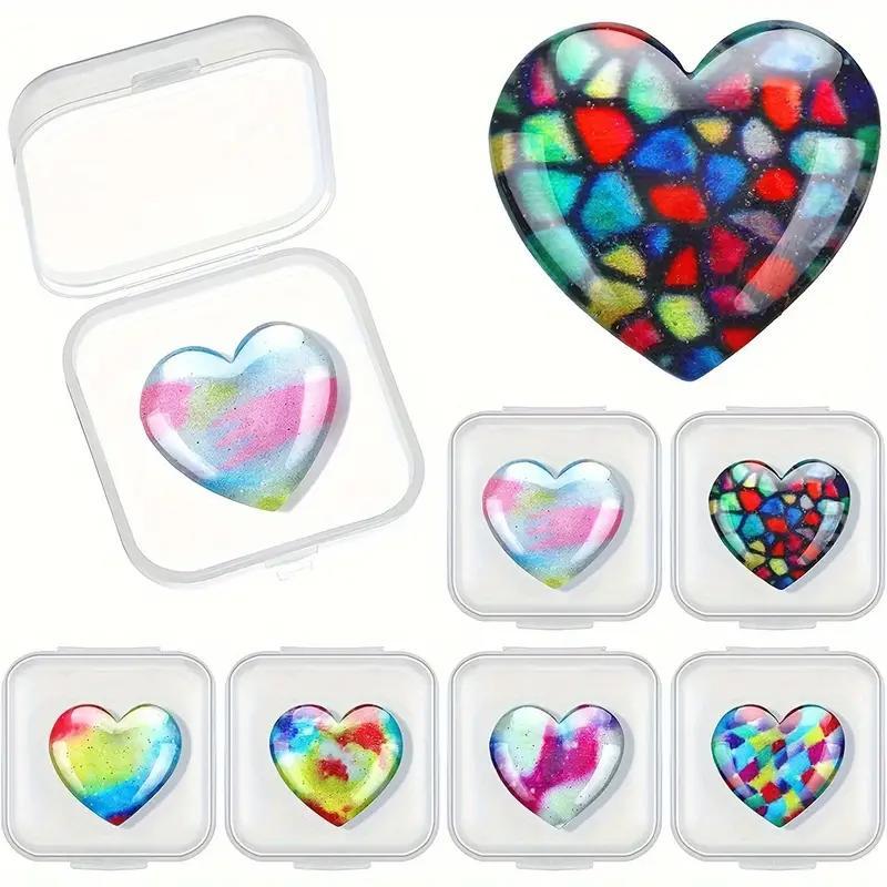 Random Color Heart Shaped Magnetic Diamond Art Painting Positioner, 1 Count DIY Diamond Painting Tool, Diamond Embroidery Tool for Home Decoration