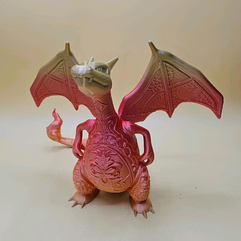 Charizard Jumbo 3d Printed Pokemon Statue Hand Painted